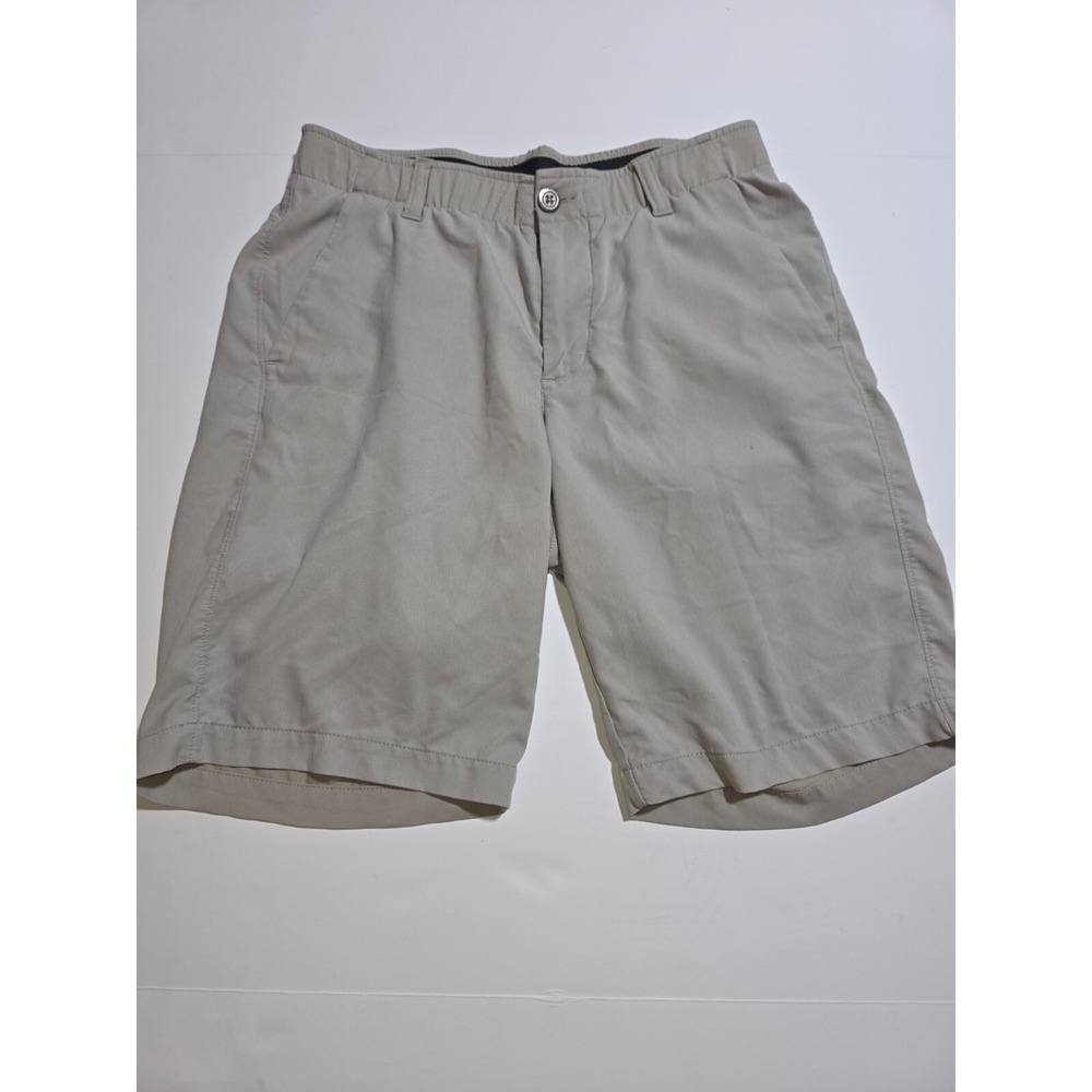 Under Armour Heatgear Mens Performance Shorts Size 30 Beige Regular Fit Stretch‎